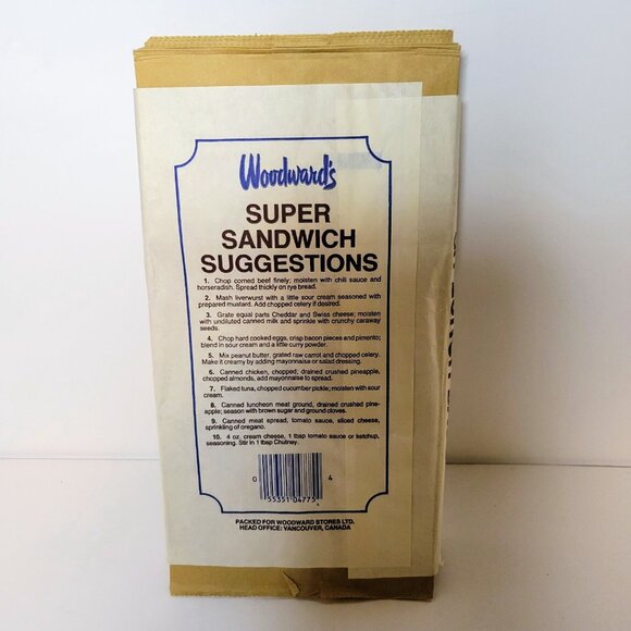 Woodward’s Lunch Bags Vintage Department Store Paper Advertising Approx 38 / 48 - Picture 7 of 16